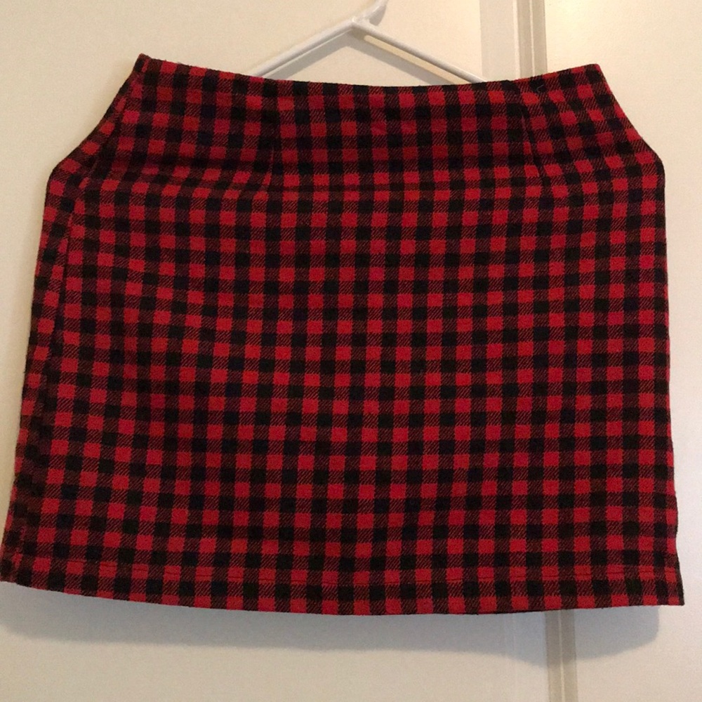 Red Checkered Skirt